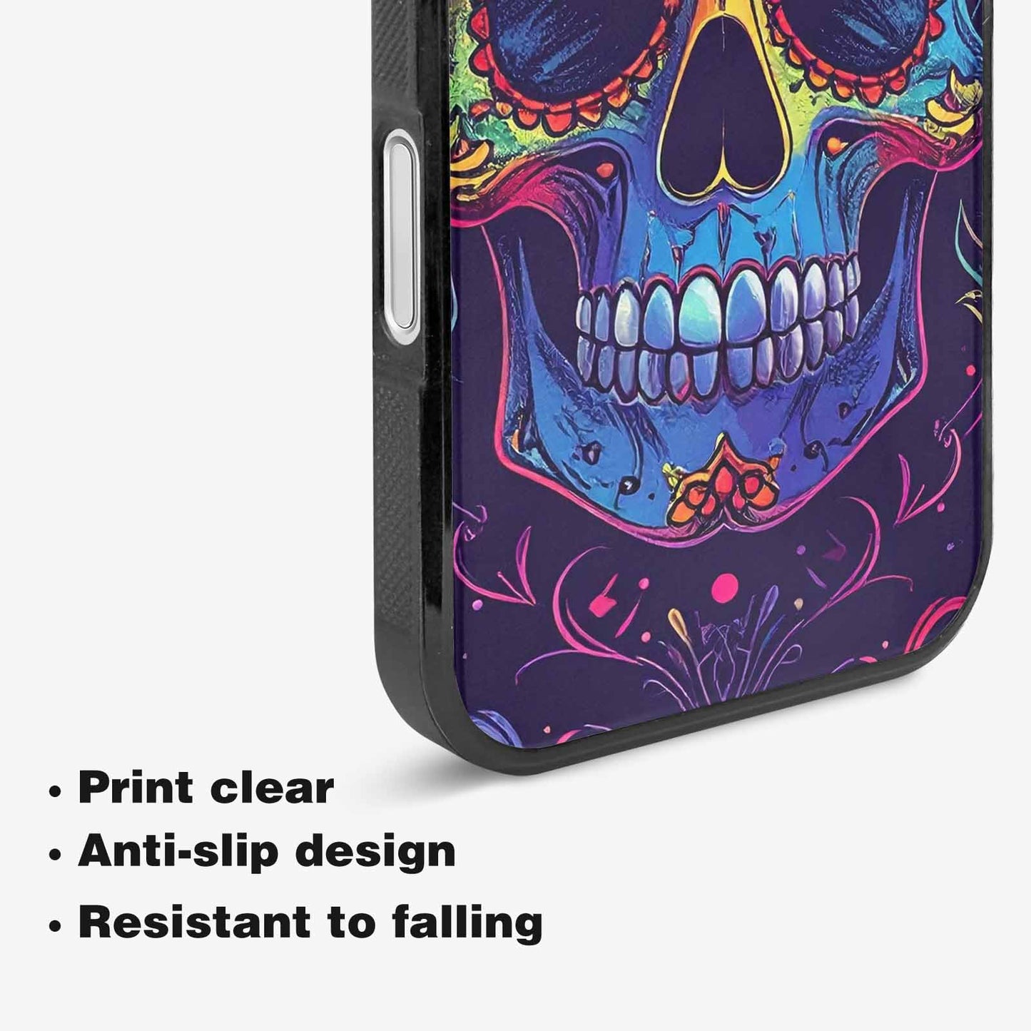 iPhone 16 Plus Case — Pride Flag Skulls Seamless Pattern Vibrant, Personalized Phone Case
