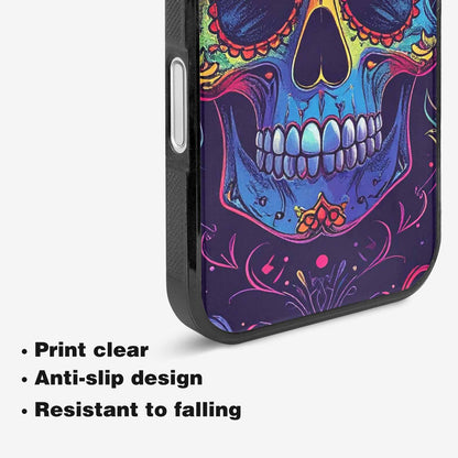 iPhone 16 Plus Case — Pride Flag Skulls Seamless Pattern Vibrant, Personalized Phone Case
