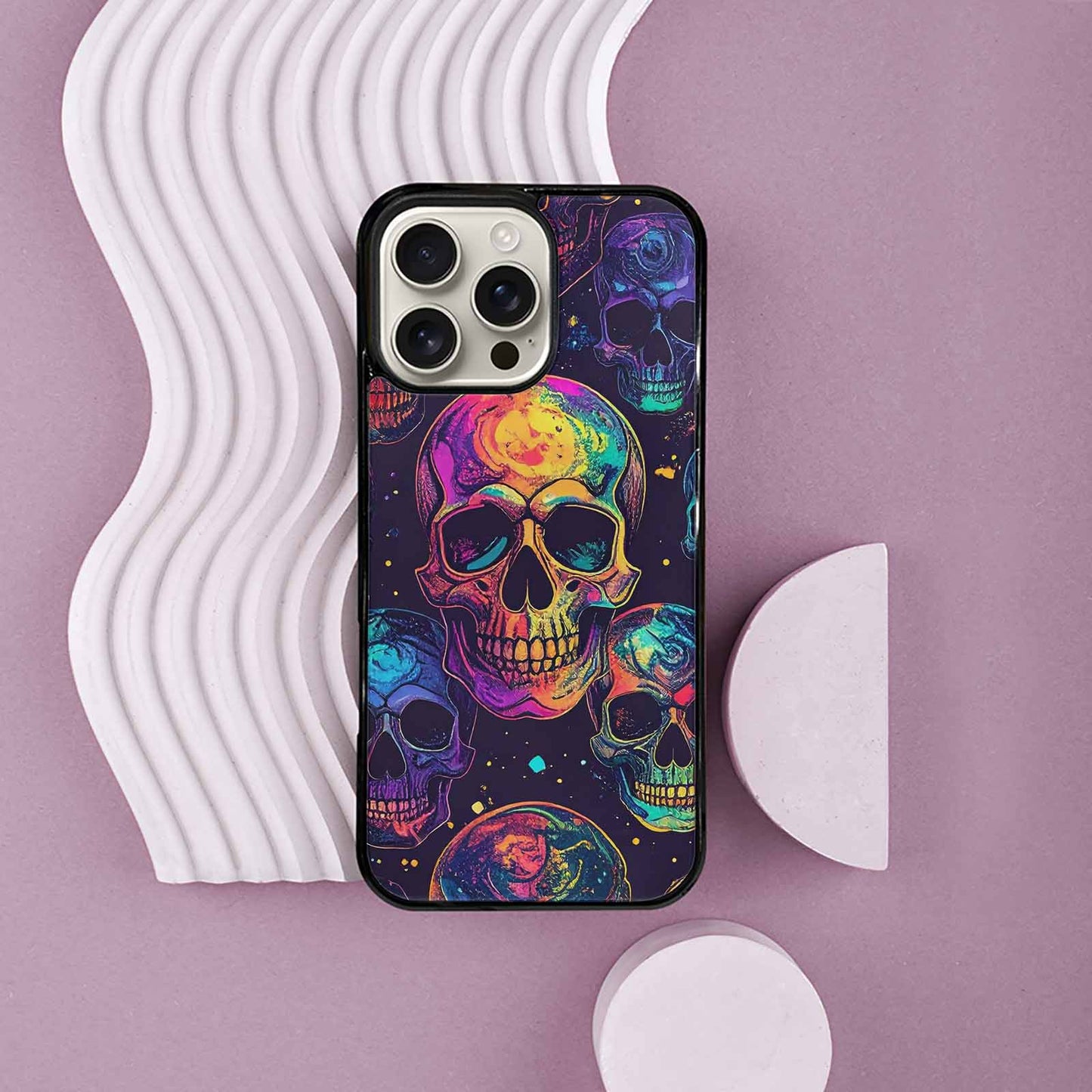 iPhone 16 Pro Max Case — Galaxy Skulls, Custom Phone Case