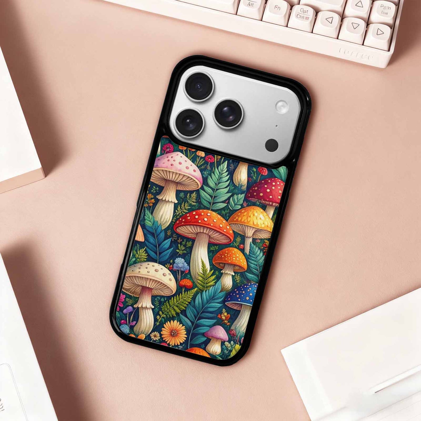iPhone 17 Pro Case — Mushrooms Botanicalmushrooms P Ias Floral, Customized Protective Case