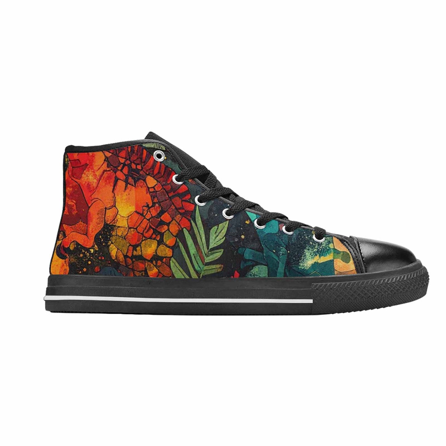 MEN'S Dinosaur Silhouette High Top Canvas Dreamcore Shoes
