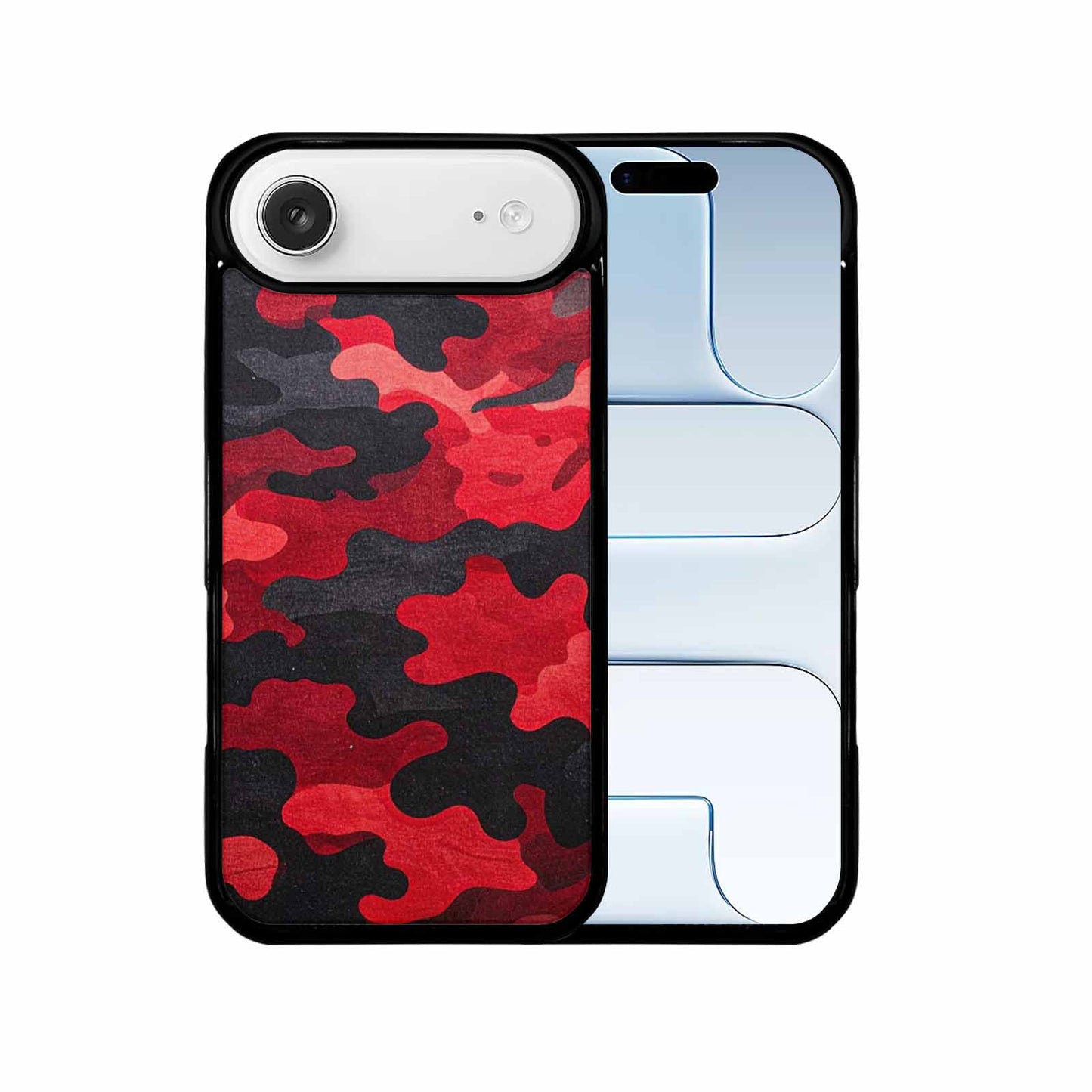 iPhone 17 Air Case — Tactical Camo Red Black Custom Camo, Custom Printed Phone Case