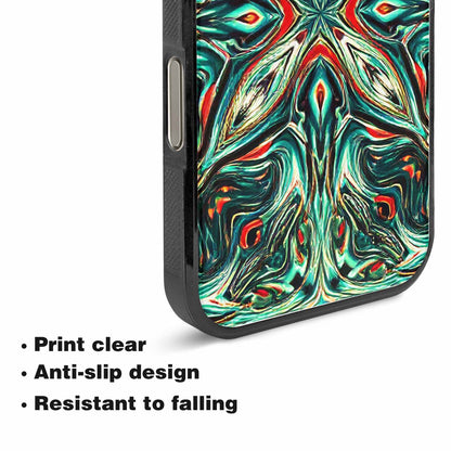 iPhone 15 Pro Max Case — Holographic Tribal Blaze, Custom Phone Case