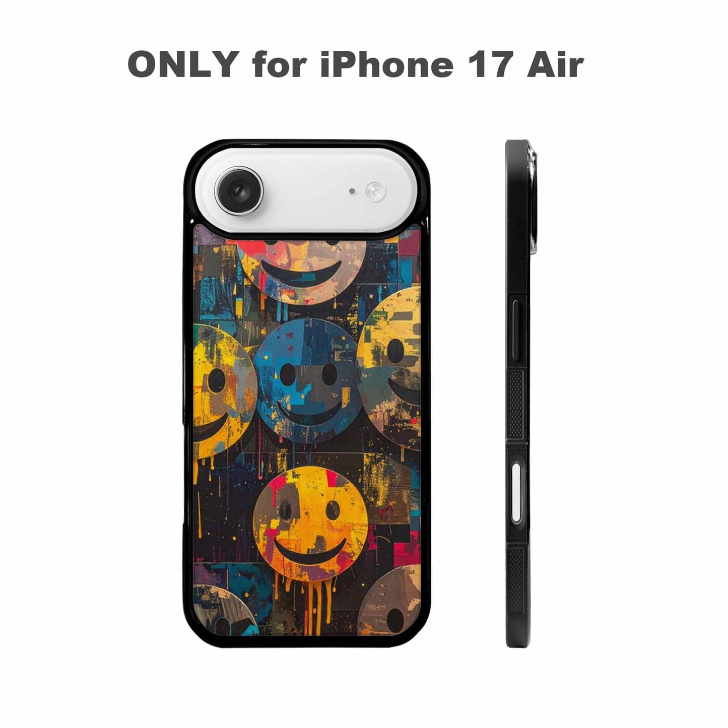 iPhone 17 Air Case — Smiley Faces Camosmiley Faces Wt0 Camo, Custom Print Case Cover