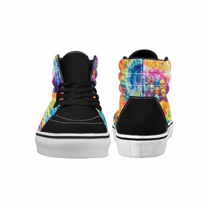MEN'S Aliens  Tie Dye High Top Canvas Aesthetic Custom Shoes