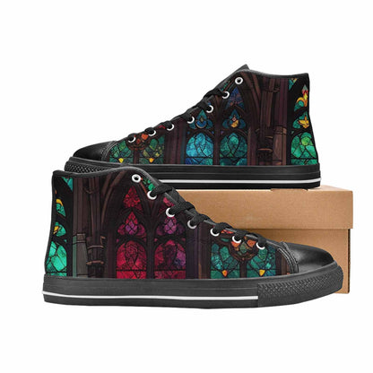 MEN'S Stained Glass Cathedral High Top Canvas Dreamcore Sneakers