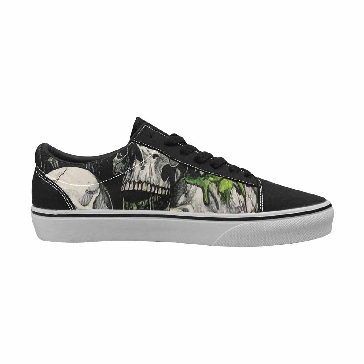 WOMEN'S Rainbow From Skull S Lace-Up Canvas Cottagecore Custom Sneakers