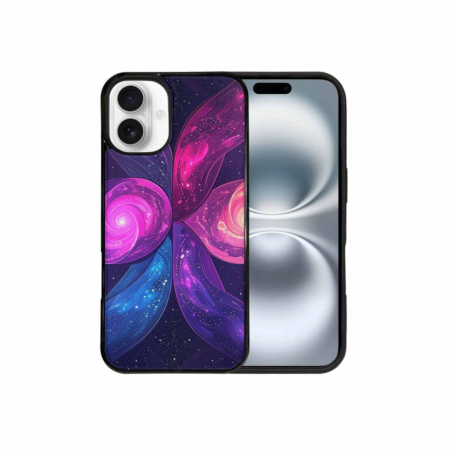 iPhone 16 Plus Case — Rose Galaxy Art Seamless Pattern Vibrant, Custom Designed Case Cover