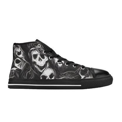 MEN'S Cc Skulls Ghosts Men’S High Top Canvas Dark Academia Custom Shoes
