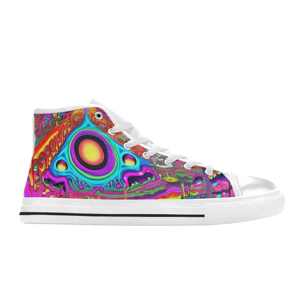 MEN'S Trippy World Art Men’S High Top Canvas Y2K Custom Shoes