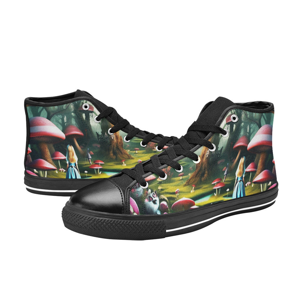 WOMEN'S Creepy Art High Top Canvas Vivid Shoes