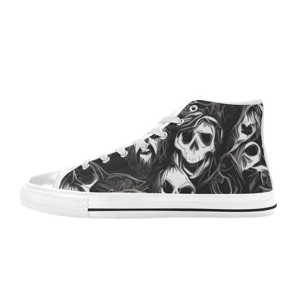 MEN'S Cc Skulls Ghosts Men’S High Top Canvas Neon Fantasy Custom Sneakers