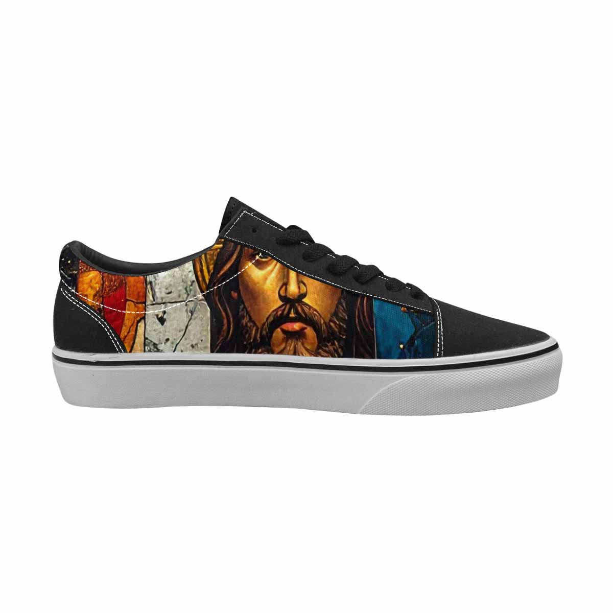 MEN'S Jesus Face Small Canvas Lace-Up Aesthetic Sneakers