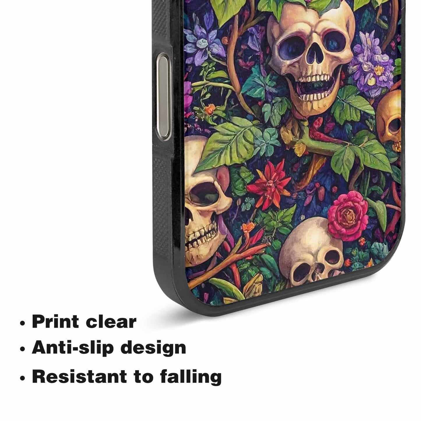 iPhone 16 Pro Max Case — Skulls Botanicalskulls Pattern, Original Design Phone Case