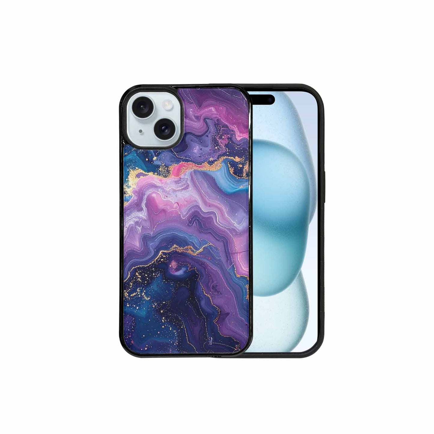 iPhone 15 Plus Case — Marble Galaxy, Custom Printed Phone Case