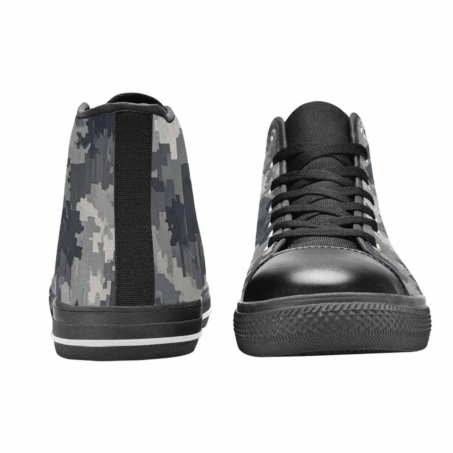 MEN'S Military Camouflage Blotch High Top Canvas Wallpaper Art Sneakers