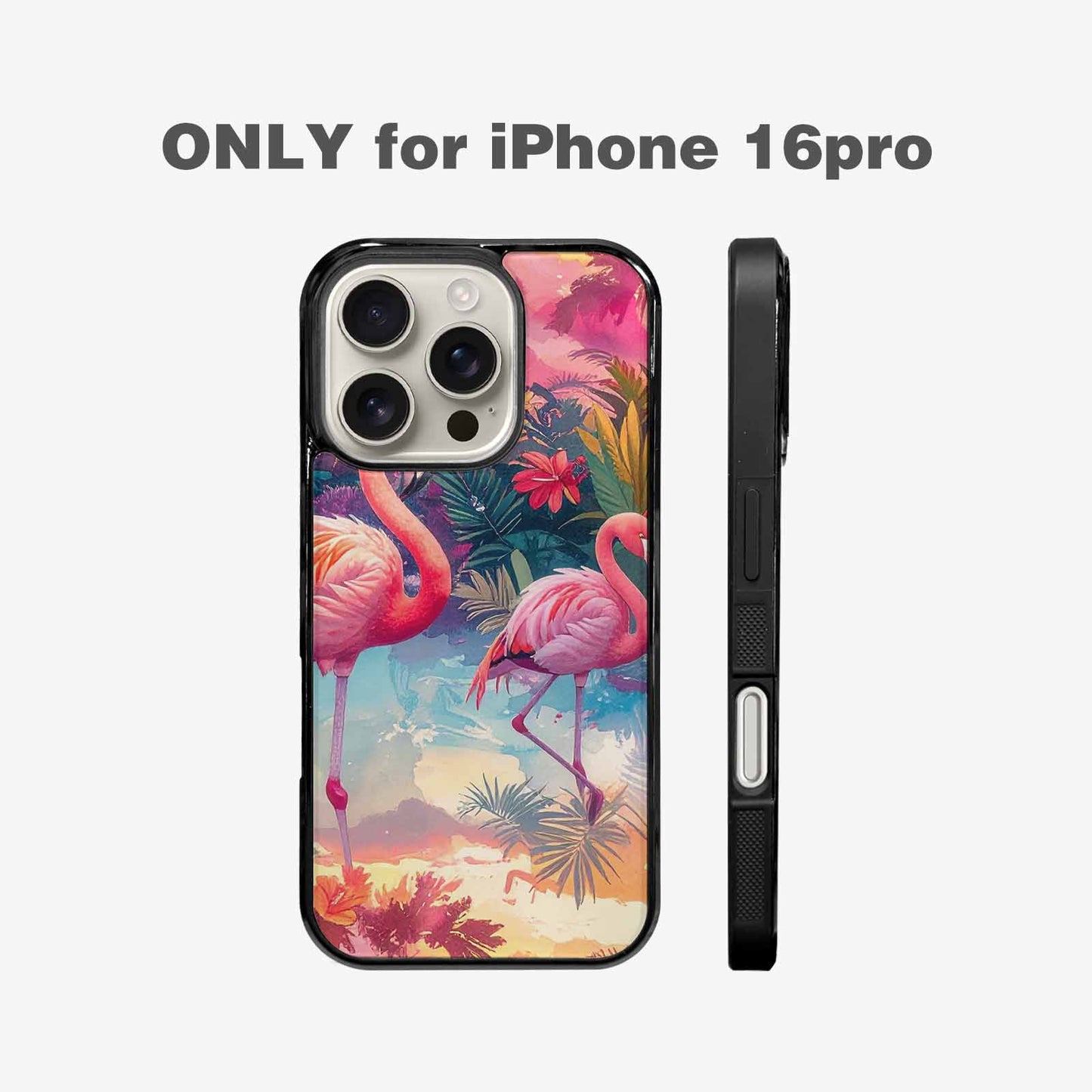 iPhone 16 Pro Case — Flamingo Tropical Flamingo Tropical Pattern Hundreds, Custom Phone Case