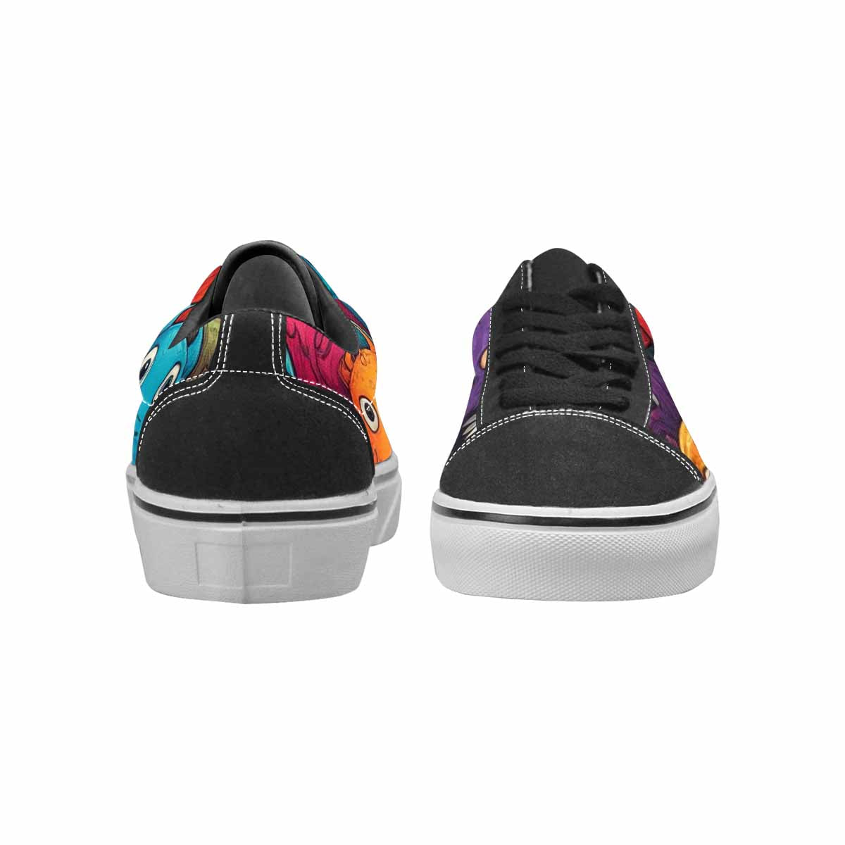WOMEN'S Monsters (general) Cartoon Monst Lace-Up Canvas Vivid Custom Sneakers