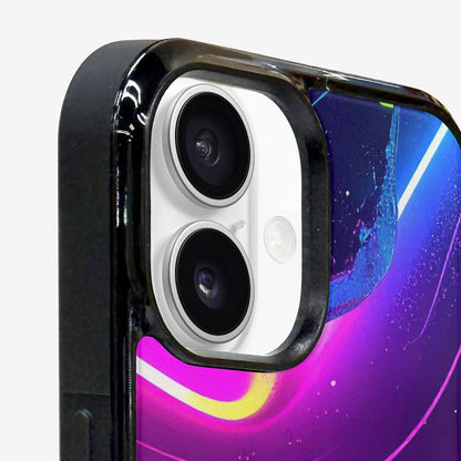 iPhone 16 Plus Case — 1980s Neon Cartoon Art Pattern, Custom Printed Phone Case