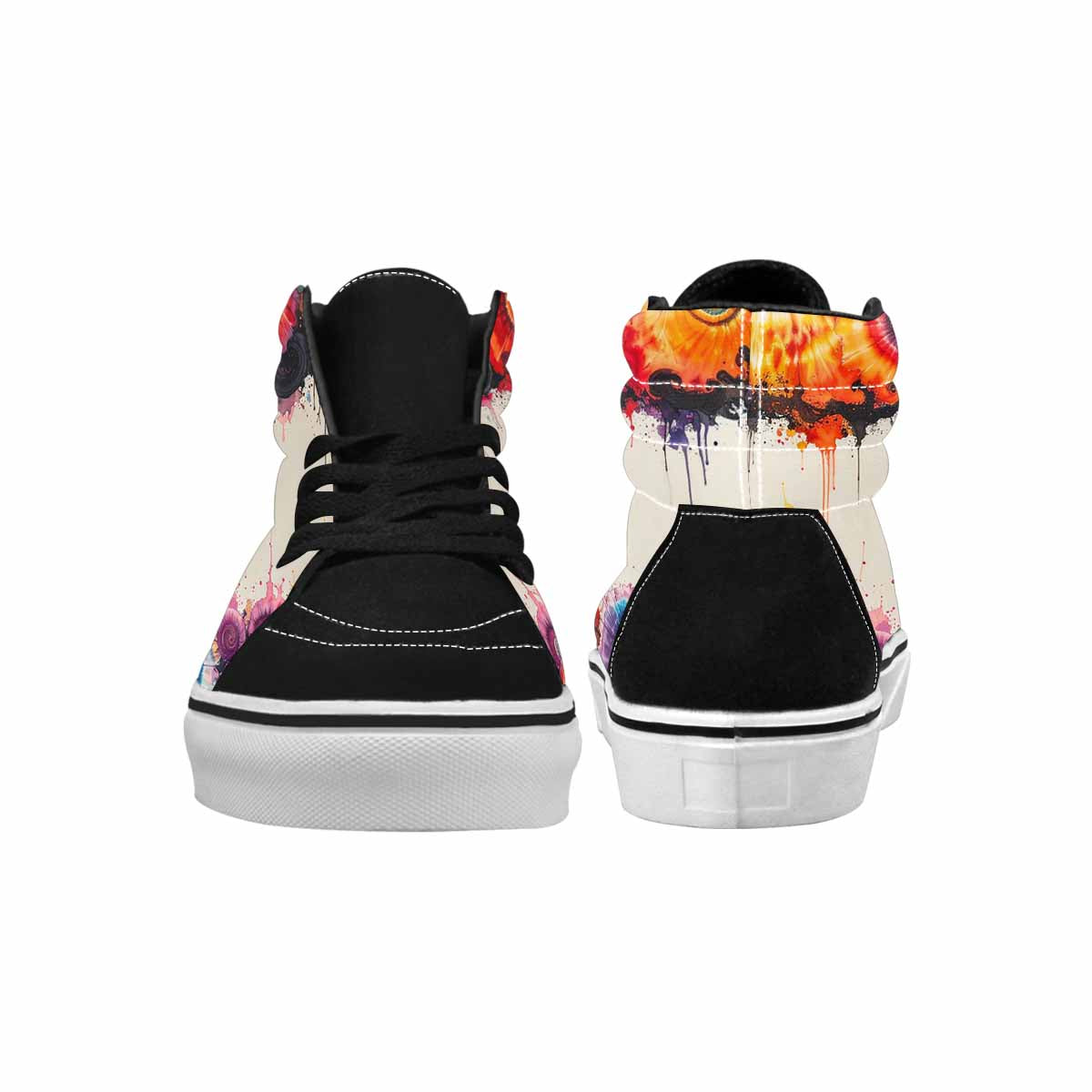 MEN'S Tie High Top Canvas Neon Fantasy Custom Shoes