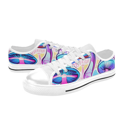 WOMEN'S Magic Mushrooms Art 4 Canvas Surreal Custom Shoes