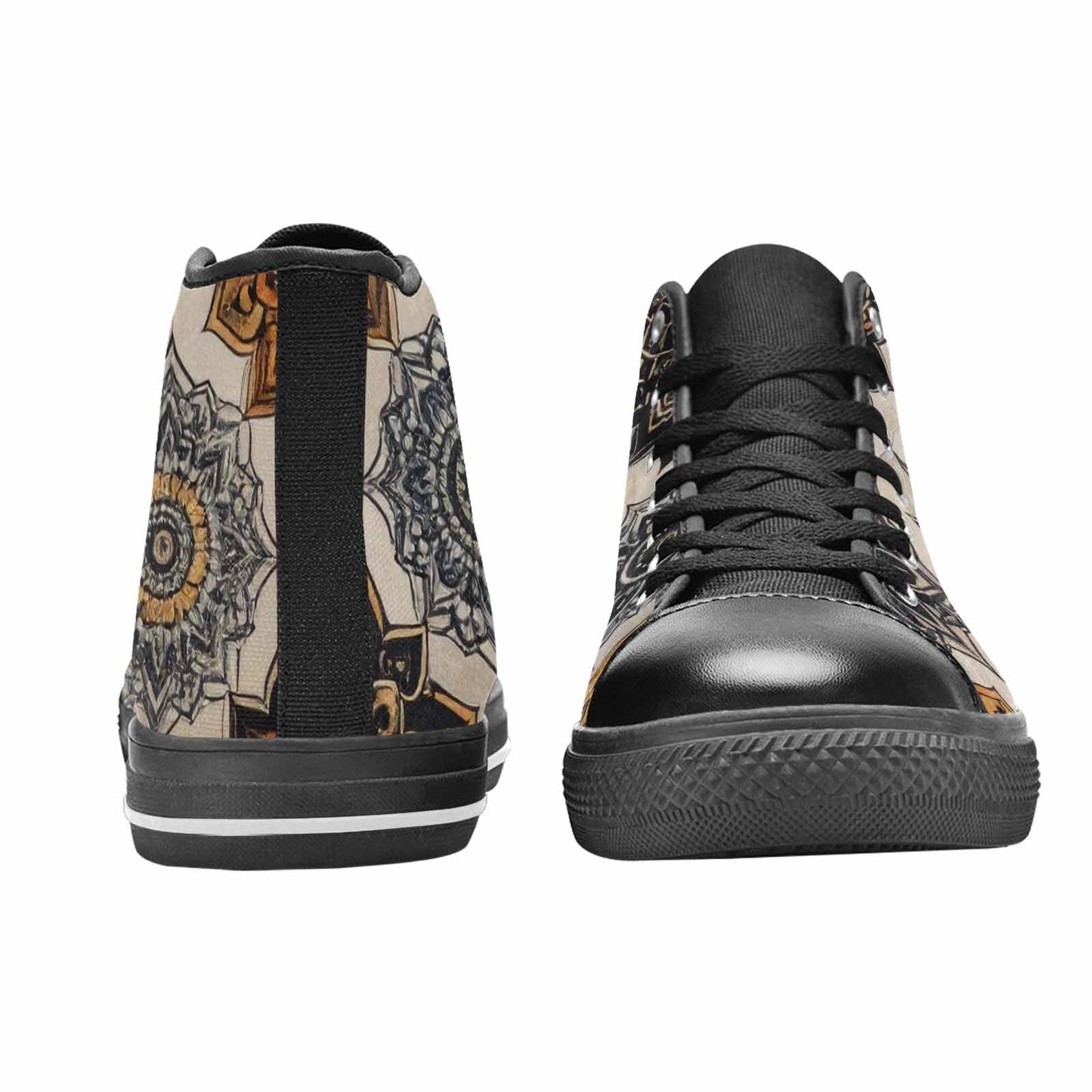 MEN'S Mandala High Top Canvas Dark Academia Custom Shoes
