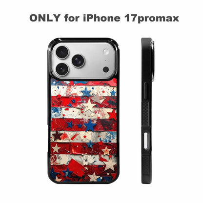 iPhone 17 Pro Max Case — Patriotic Stars And Stripes Galaxy Space, Custom Made Phone Cover