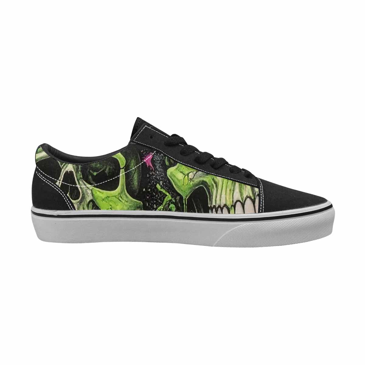 WOMEN'S Rainbow From Skull S Lace-Up Canvas Surreal Shoes