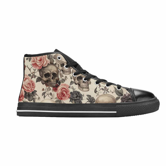 MEN'S Skulls - Roses High Top Canvas Aesthetic Custom Shoes