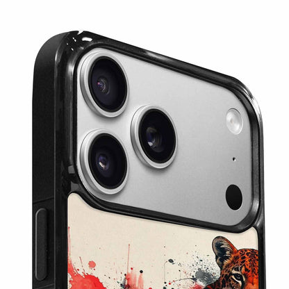 iPhone 17 Pro Case — Animal Print Black Red Ink Animal, Custom Art Phone Cover