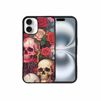 iPhone 16 Plus Case — Skulls And Roses Skulls And Roses, Custom Phone Case