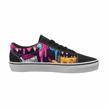 WOMEN'S Ice Cream Monsters  Lace-Up Canvas Dark Academia Sneakers