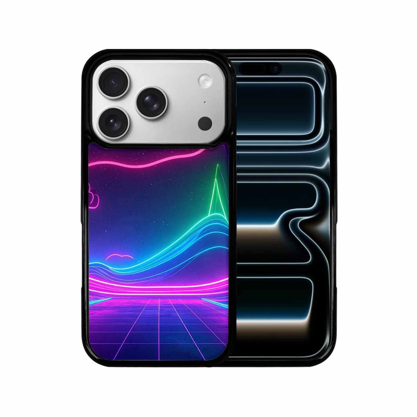 iPhone 17 Pro Case — Neon Cartoon Art Pattern Retro Vintage, Custom Phone Case