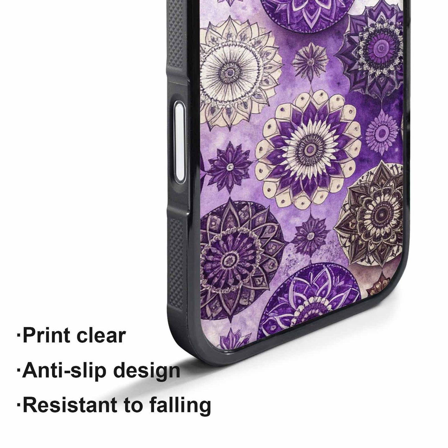 iPhone 17 Pro Max Case — Small Mandala Pattern, Randomly Floral, Custom Printed Phone Case