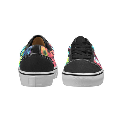 WOMEN'S Psychedelic Art Tie Dye Low Top Skateboarding Y2K Custom Shoes
