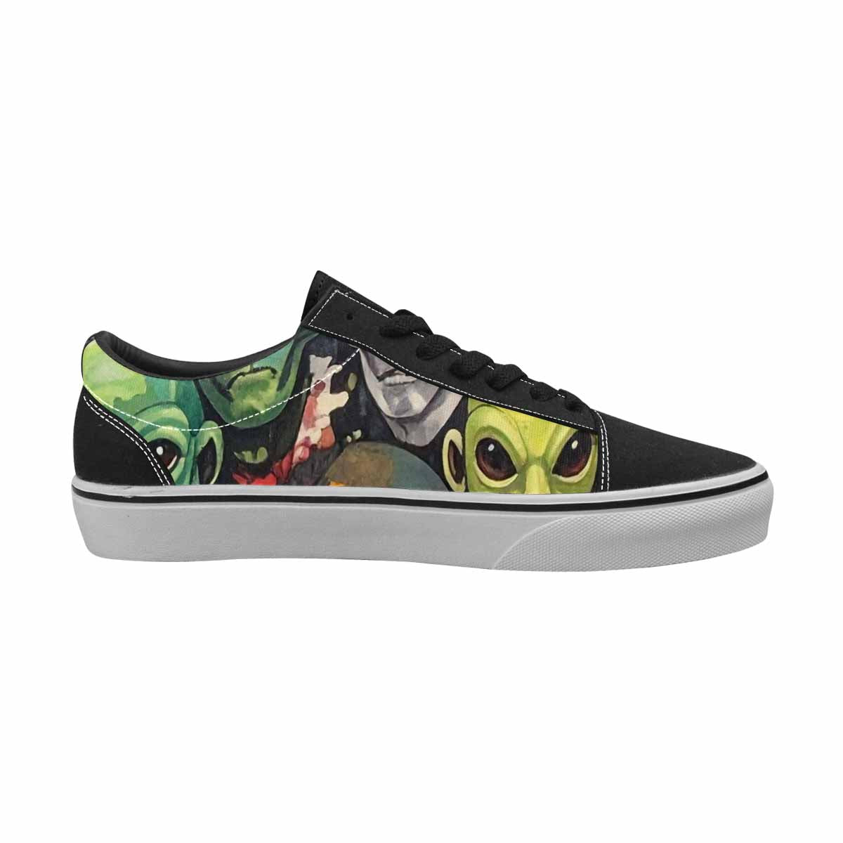 WOMEN'S Aliens × Camo Aliens Lace-Up Canvas Aesthetic Custom Shoes