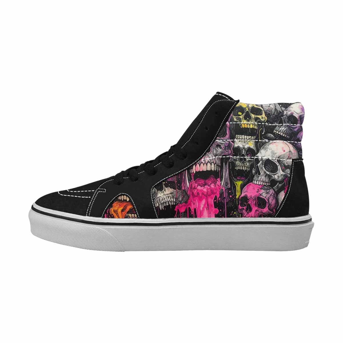 MEN'S Rainbow From Skull S High Top Canvas Cottagecore Custom Sneakers