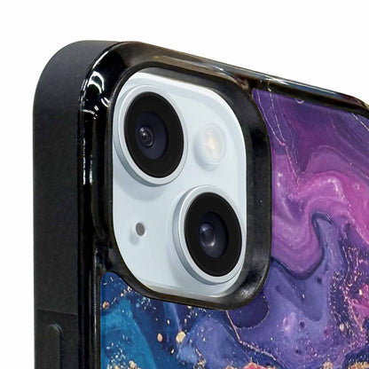 iPhone 15 Plus Case — Marble Galaxy, Custom Printed Phone Case