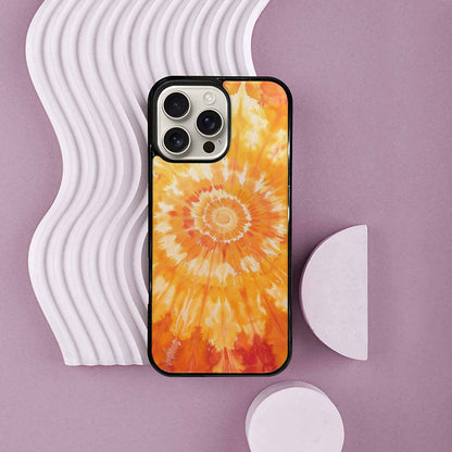 iPhone 16 Pro Max Case — Ombre Tie Dye Warm, Custom Designed Case Cover