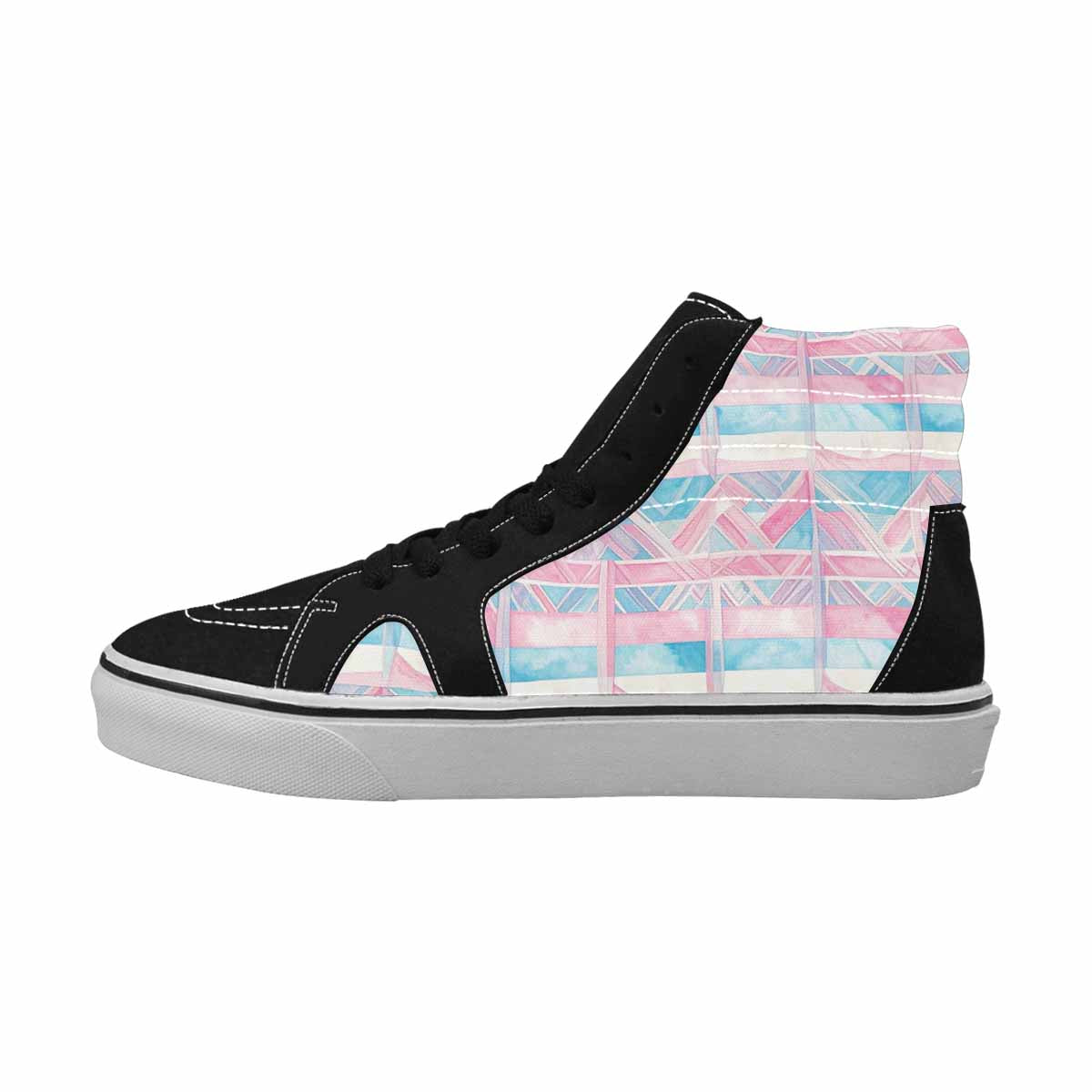 WOMEN'S Transgender Flag Color High Top Canvas Y2K Sneakers