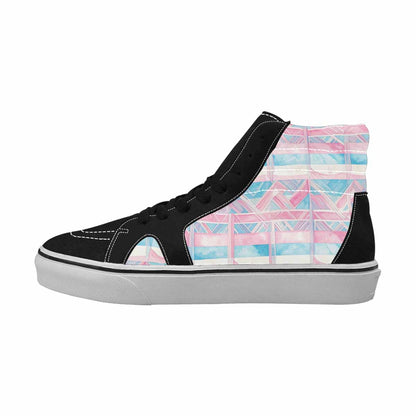 WOMEN'S Transgender Flag Color High Top Canvas Y2K Sneakers