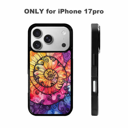 iPhone 17 Pro Case — Tie Dye Swirls Black White Tie, Custom Made Phone Cover
