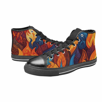 MEN'S Fire Flame High Top Canvas Dreamcore Custom Sneakers