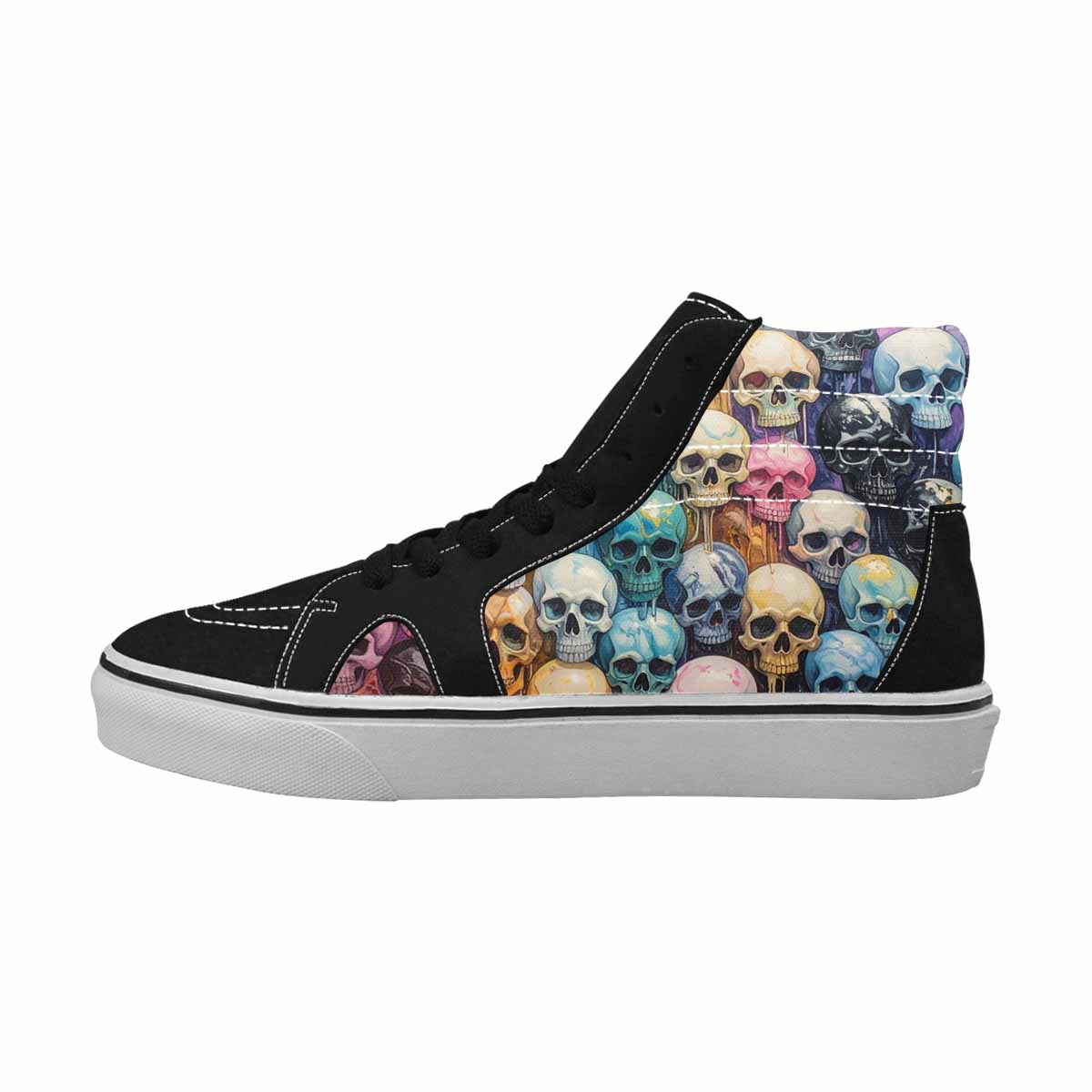 MEN'S Skulls  Marble Skulls High Top Canvas Y2K Shoes