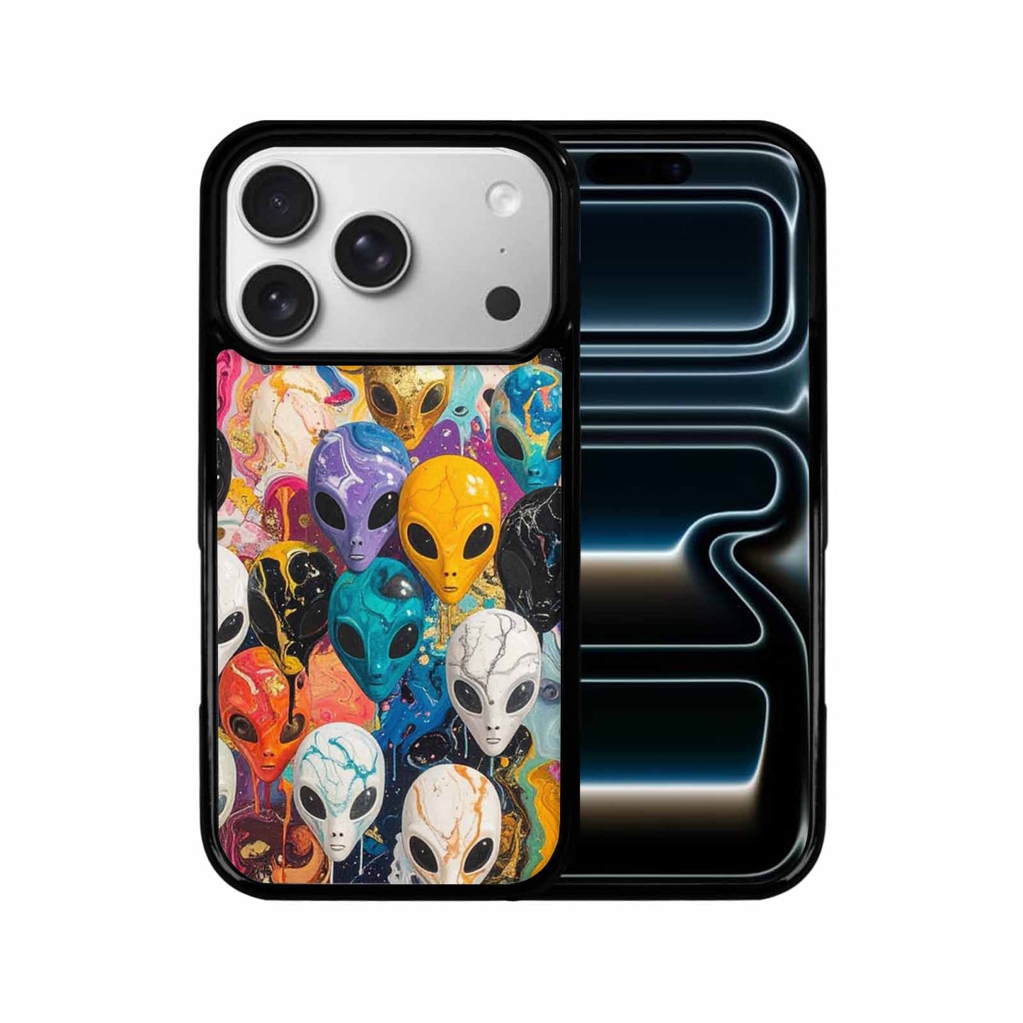 iPhone 17 Pro Case — Aliens Marblealiens Pattern V9e Alien Scifi, Custom Designed Case Cover