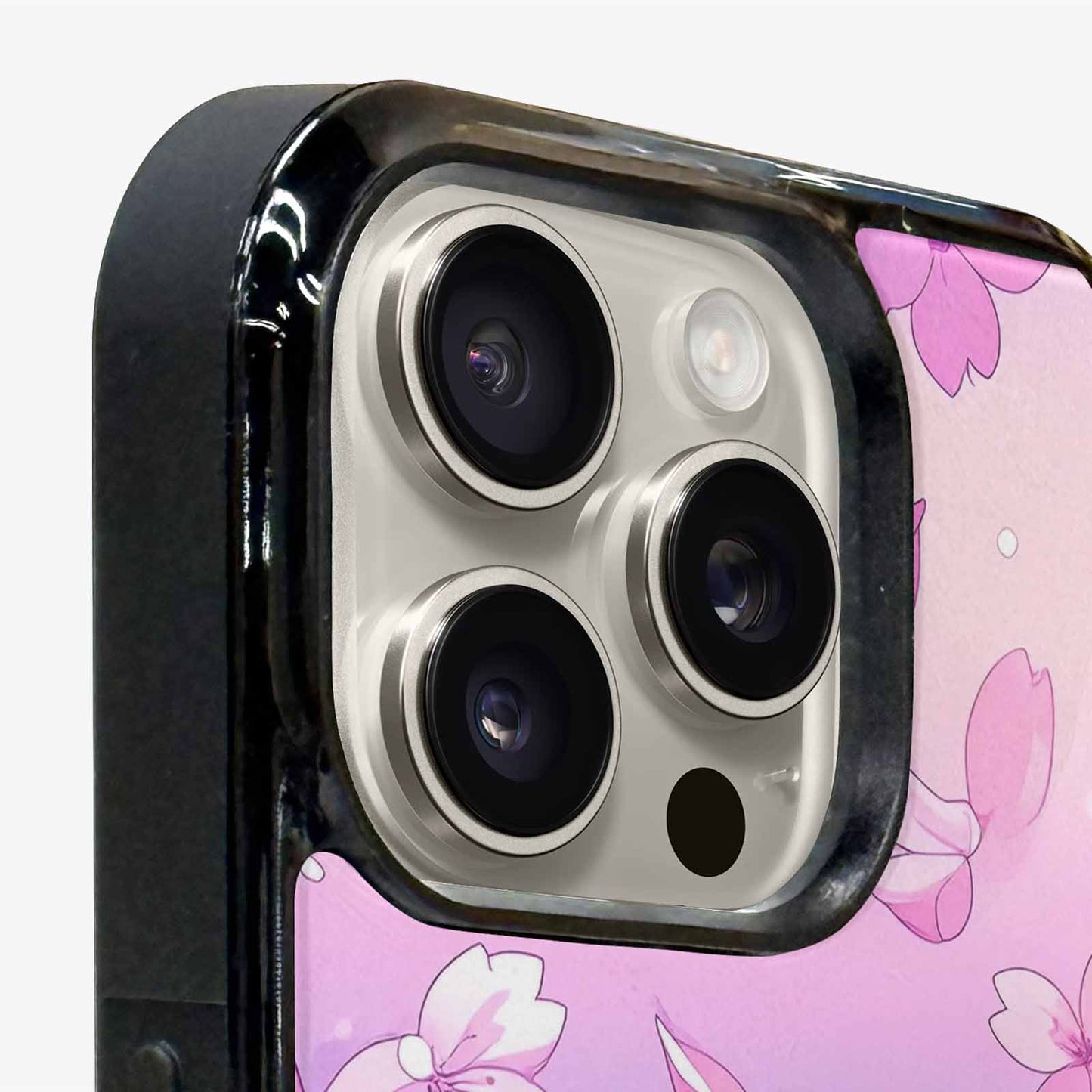 iPhone 15 Pro Max Case — Anime Cherry Blossom Custom, Custom Art Phone Cover