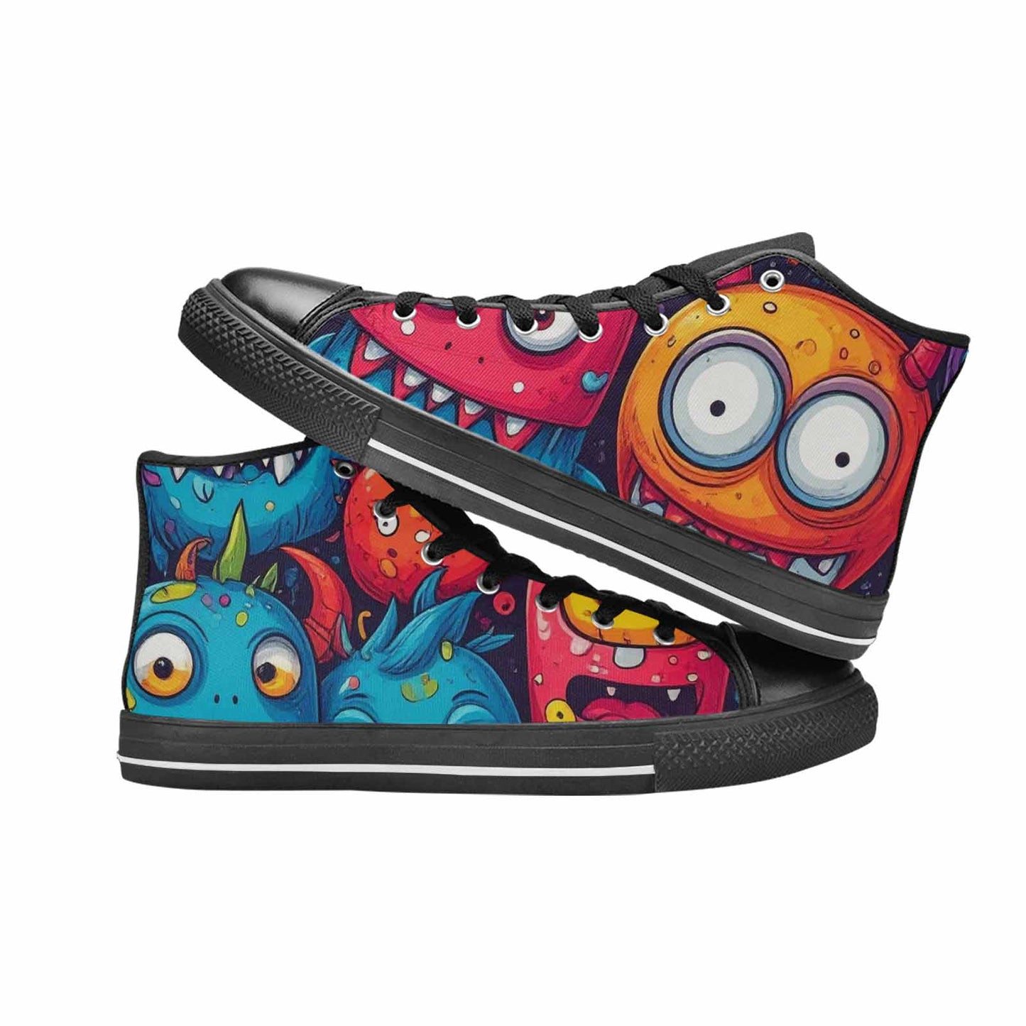MEN'S Cartoon Monster Character High Top Canvas Dark Academia Sneakers