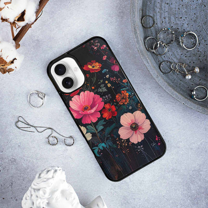 iPhone 16 Plus Case — Shadowy Glitch Floral Pattern Hundreds Of, Custom Art Phone Cover