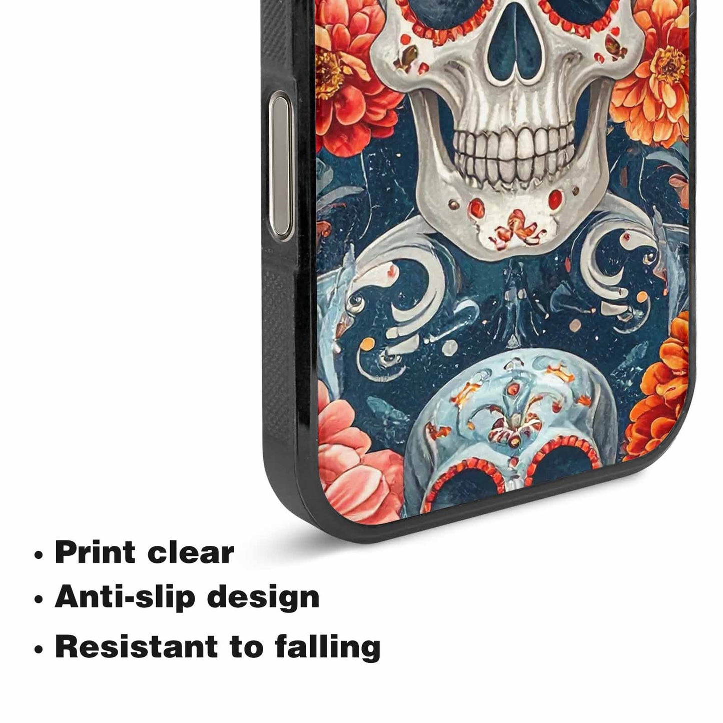 iPhone 16 Pro Case — Marble Skull Custom, Custom Print Case Cover