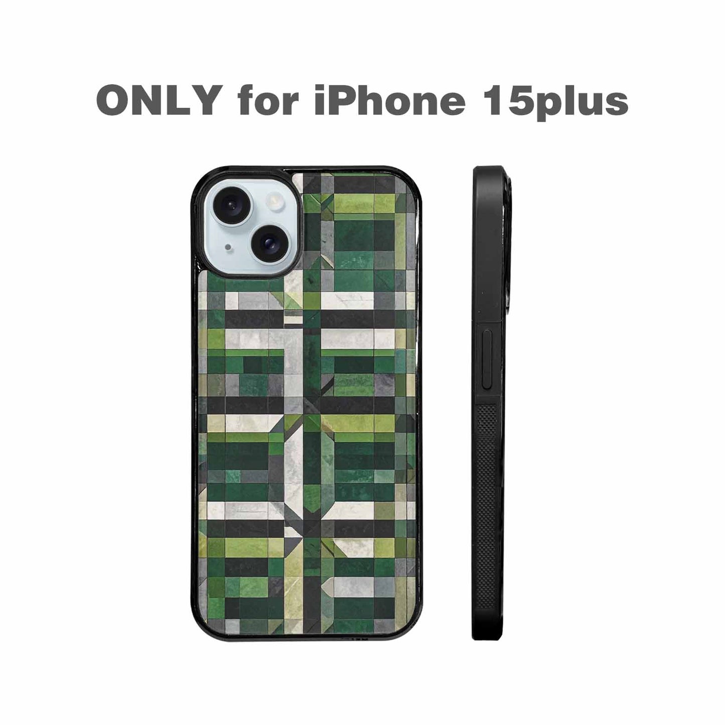 iPhone 15 Plus Case — Aromantic Flag Color Theme Small Rainbow, Custom Made Phone Cover